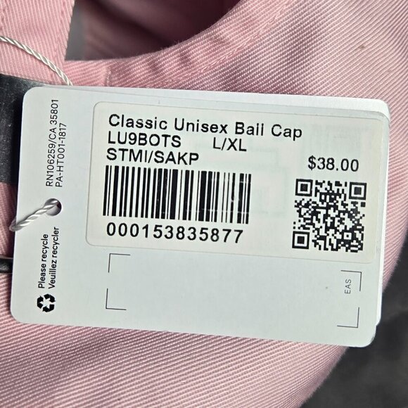 NWT Lululemon Classic Ball Cap Wordmark - L/XL Strawberry Milkshake/Sakura Pink - Picture 4 of 4